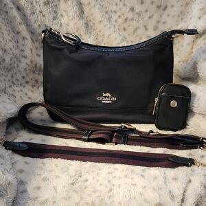 Coach Ellis black nylon crossbody bag